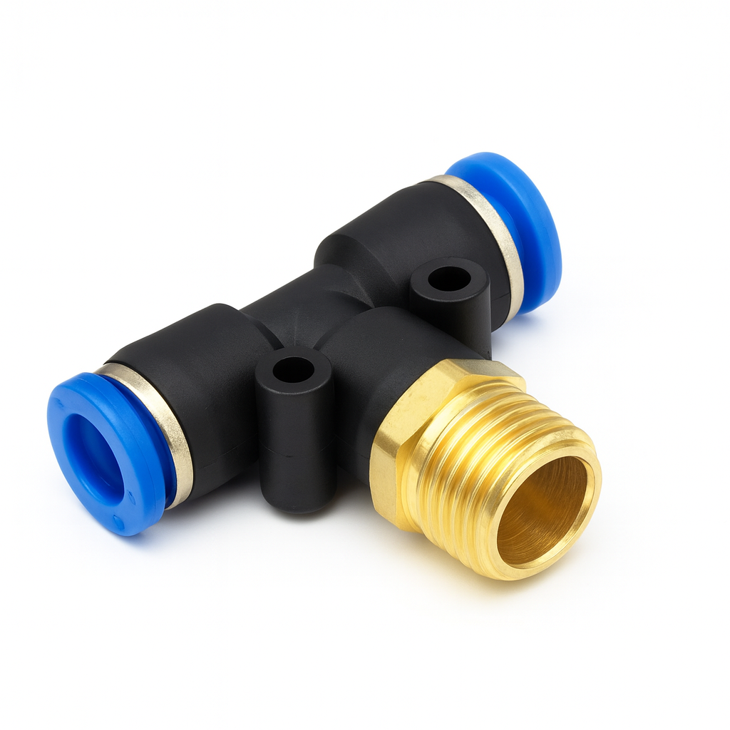 وصلة ضغط ثلاثى 8 مم سن 1/8 خارجى