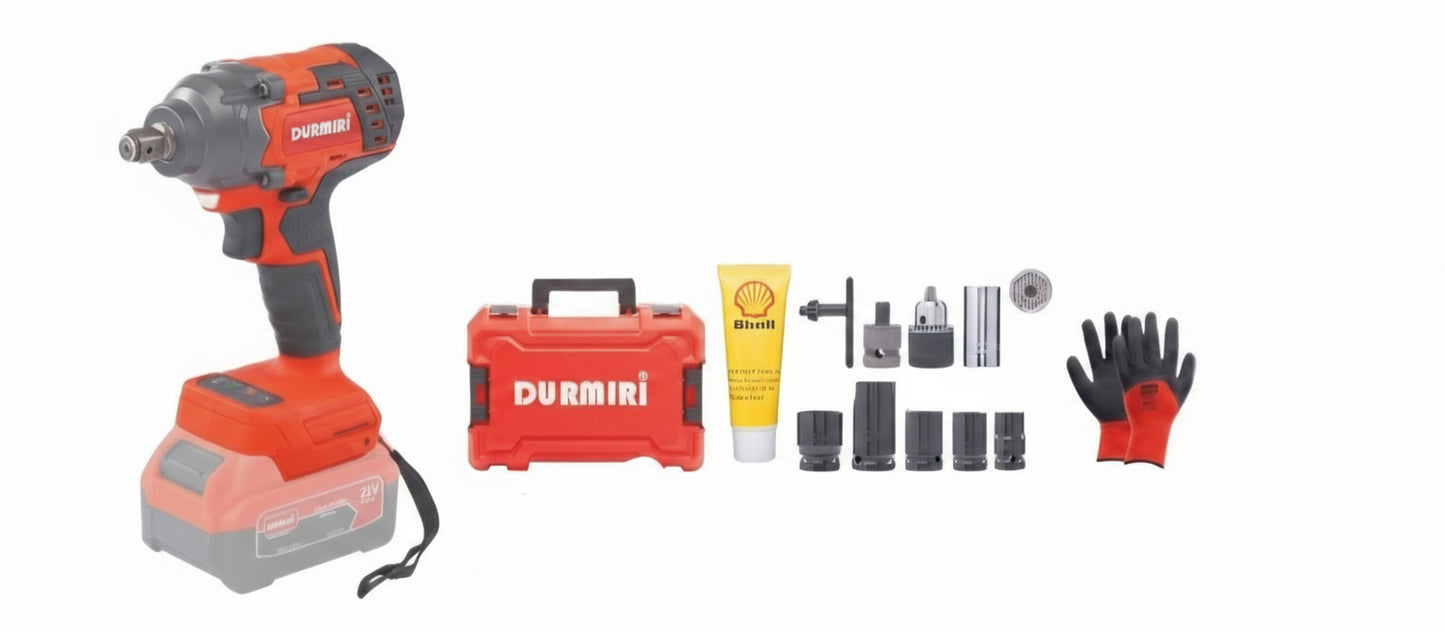 دريل بطارية1/2بوصة21فولت550نيوتن براشليس DURMIRI