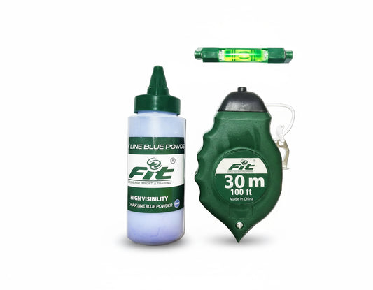 خيط علام 30متر+باودر ازرق+ميزان مياه خدمة شاقة FIT