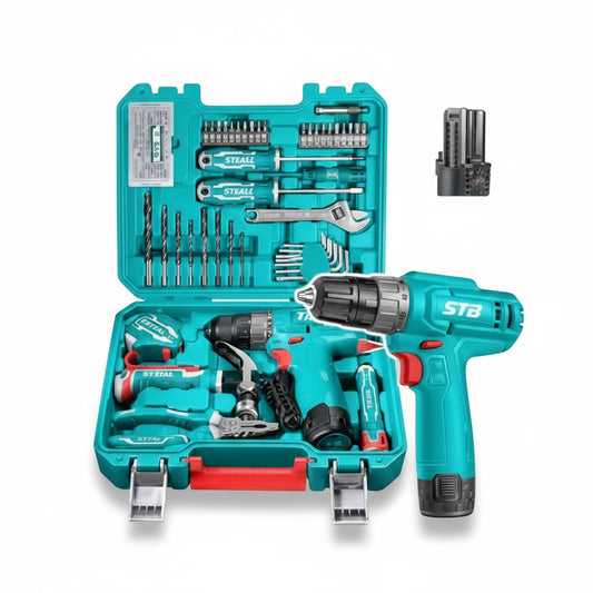 شنيور بطارية 12 فولت عزم 20نيوتن +1 بطارية + 129 ق TOTAL