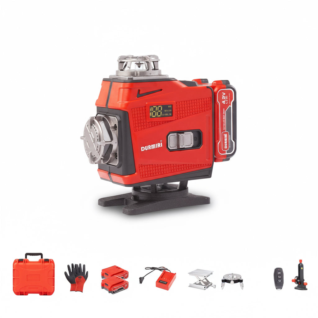 ميزان ليزر 12 خط اخضر 2بطارية DURMIRI