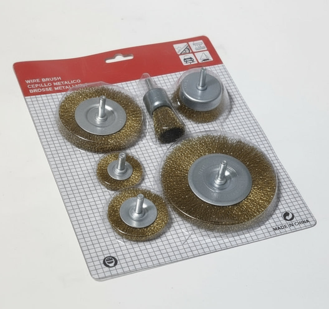5-piece Chinese wire brush set