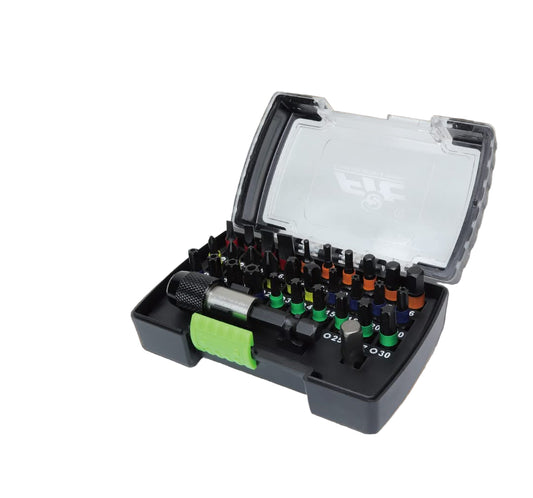 32-piece screwdriver bit set, square, cross, star and hexagon bits FIT