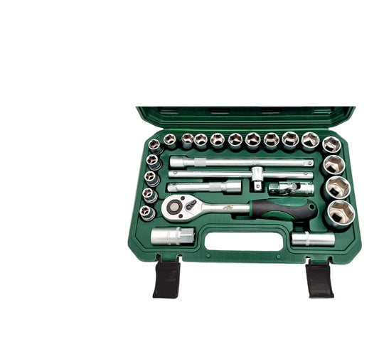 25-Piece 1/2-Inch Hex FIT Socket Set