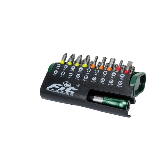 19pc Screwdriver Bit Set, Cross, Star &amp; Hex Bits FIT