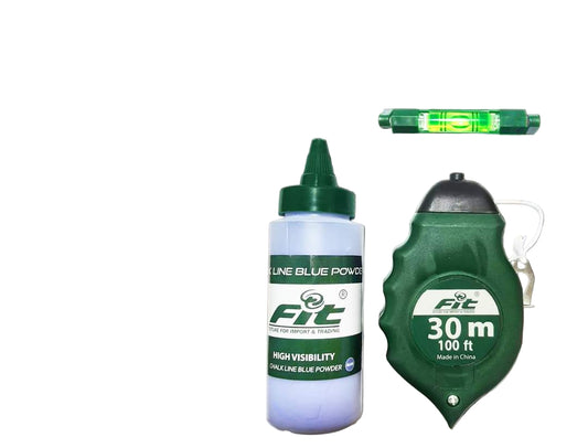 30m Marking Thread + Blue Powder + Heavy Duty Water Level FIT