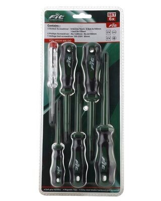 FIT 6-Piece Insulated Screwdriver Set with Cross and Cross