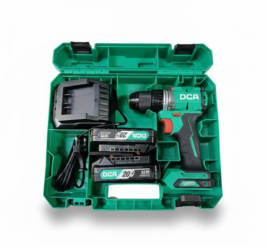 شنيور بطارية 20فولت عزم 60نيوتن براشليس دقاق+2بطارية 13مم DCA