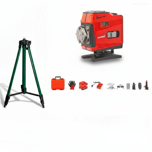 ميزان ليزر 12خط اخضر 2 بطارية وشاحن والمشتملات+ حامل ثلاثي 1.5 متر